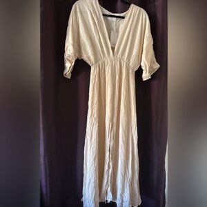 Elegant Cream Maxi Dress